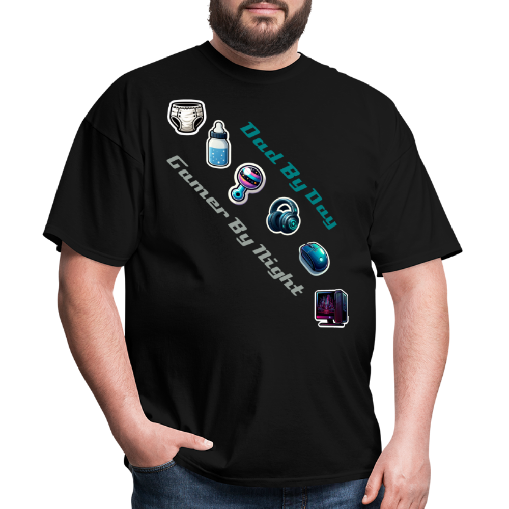 Dad by Day, Gamer by Night - black