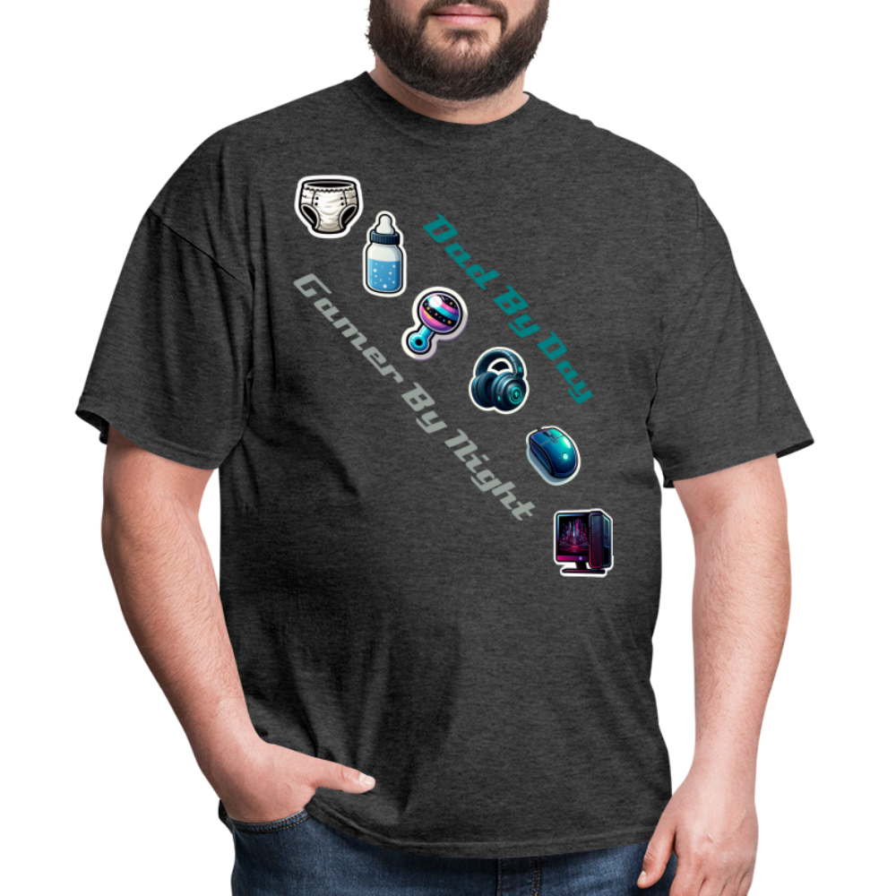 Dad by Day, Gamer by Night - heather black